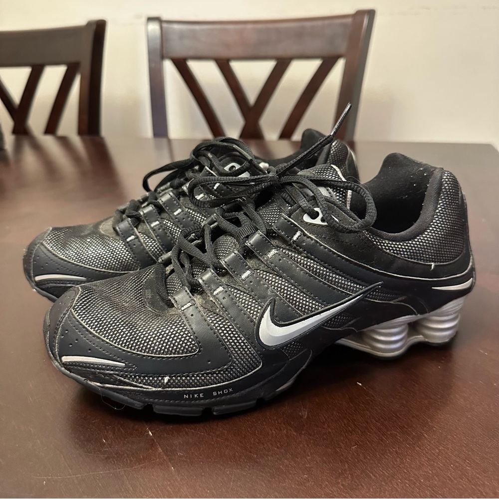 Nike Black and Silver Women's Sneakers